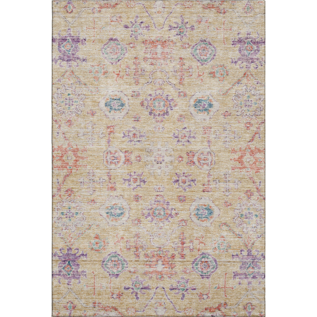 Piper Looms Mayfield Damask AMF1110 Orange Machine Washable Area Rug main image
