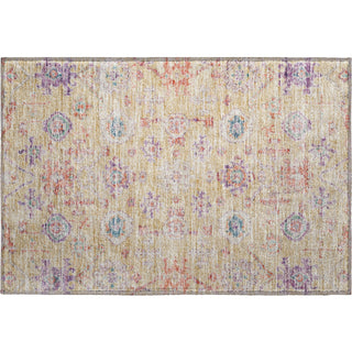Piper Looms Mayfield Damask AMF1110 Orange Machine Washable Area Rug Scatter Main Image