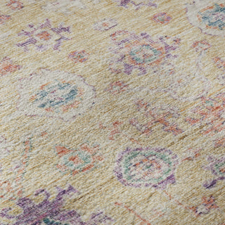 Piper Looms Mayfield Damask AMF1110 Orange Machine Washable Area Rug Swatch Image