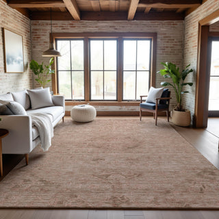 Piper Looms Mayfield Global AMF1111 Coral Machine Washable Area Rug Lifestyle Image Feature