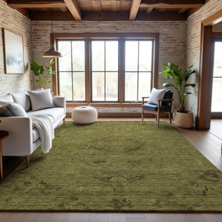 Piper Looms Mayfield Global AMF1111 Olive Machine Washable Area Rug Lifestyle Image Feature