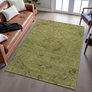 Piper Looms Mayfield Global AMF1111 Olive Machine Washable Area Rug Lifestyle Image Feature