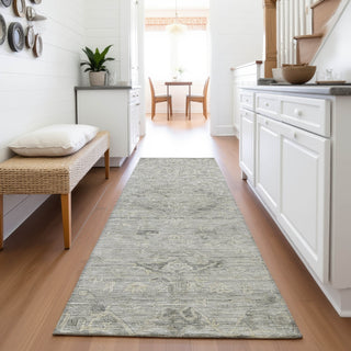 Piper Looms Mayfield Global AMF1111 Pewter Machine Washable Area Rug Runner Lifestyle Image Feature