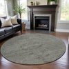 Piper Looms Mayfield Global AMF1111 Sage Machine Washable Area Rug Round Lifestyle Image Feature