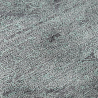 Piper Looms Mayfield Global AMF1111 Teal Machine Washable Area Rug Swatch Image
