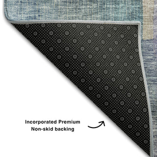 Piper Looms Mayfield Modern AMF1113 Blue Machine Washable Area Rug Backing Image