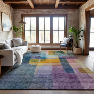 Piper Looms Mayfield Modern AMF1113 Blue Machine Washable Area Rug Lifestyle Image Feature
