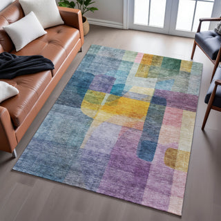 Piper Looms Mayfield Modern AMF1113 Blue Machine Washable Area Rug Lifestyle Image Feature
