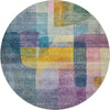 Piper Looms Mayfield Modern AMF1113 Blue Machine Washable Area Rug Round Main Image