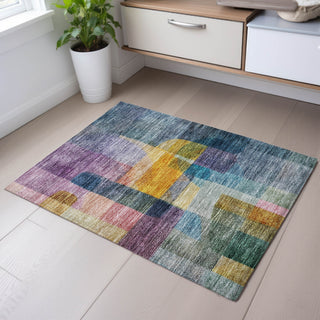 Piper Looms Mayfield Modern AMF1113 Blue Machine Washable Area Rug Scatter Lifestyle Image Feature
