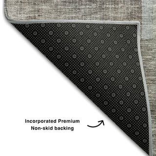 Piper Looms Mayfield Modern AMF1113 Brown Machine Washable Area Rug Backing Image