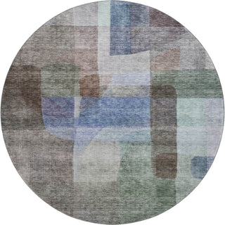 Piper Looms Mayfield Modern AMF1113 Brown Machine Washable Area Rug Round Main Image