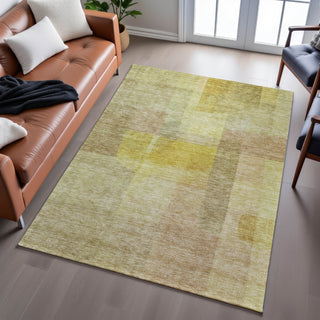 Piper Looms Mayfield Modern AMF1113 Gold Machine Washable Area Rug Lifestyle Image Feature