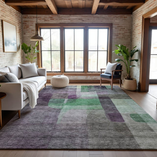 Piper Looms Mayfield Modern AMF1113 Purple Machine Washable Area Rug Lifestyle Image Feature