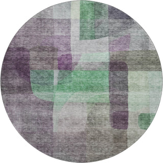 Piper Looms Mayfield Modern AMF1113 Purple Machine Washable Area Rug Round Main Image