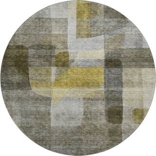 Piper Looms Mayfield Modern AMF1113 Taupe Machine Washable Area Rug Round Main Image