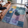 Piper Looms Mayfield Geometric AMF1114 Blue Machine Washable Area Rug Lifestyle Image Feature