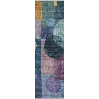 Piper Looms Mayfield Geometric AMF1114 Blue Machine Washable Area Rug Runner Main Image