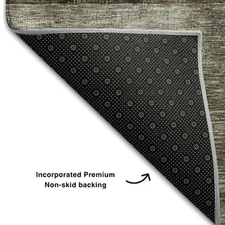 Piper Looms Mayfield Geometric AMF1114 Brown Machine Washable Area Rug Backing Image