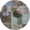 Piper Looms Mayfield Geometric AMF1114 Brown Machine Washable Area Rug Round Main Image
