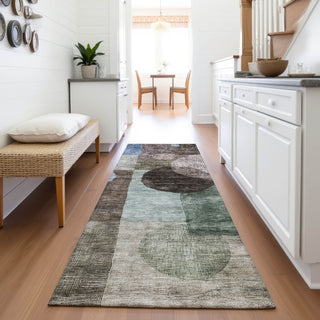 Piper Looms Mayfield Geometric AMF1114 Brown Machine Washable Area Rug Runner Lifestyle Image Feature