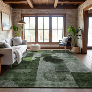 Piper Looms Mayfield Geometric AMF1114 Fern Machine Washable Area Rug Lifestyle Image Feature