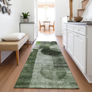 Piper Looms Mayfield Geometric AMF1114 Fern Machine Washable Area Rug Runner Lifestyle Image Feature