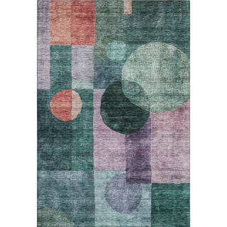 Piper Looms Mayfield Geometric AMF1114 Green Machine Washable Area Rug main image