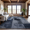 Piper Looms Mayfield Geometric AMF1114 Navy Machine Washable Area Rug Lifestyle Image Feature