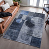 Piper Looms Mayfield Geometric AMF1114 Navy Machine Washable Area Rug Lifestyle Image Feature