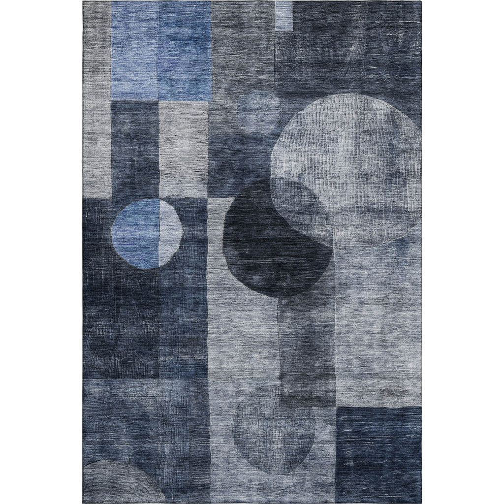 Piper Looms Mayfield Geometric AMF1114 Navy Machine Washable Area Rug main image
