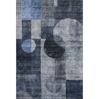 Piper Looms Mayfield Geometric AMF1114 Navy Machine Washable Area Rug main image