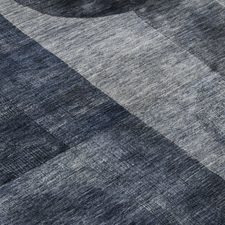 Piper Looms Mayfield Geometric AMF1114 Navy Machine Washable Area Rug Swatch Image