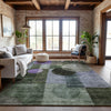 Piper Looms Mayfield Geometric AMF1114 Olive Machine Washable Area Rug Lifestyle Image Feature