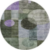Piper Looms Mayfield Geometric AMF1114 Olive Machine Washable Area Rug Round Main Image