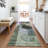 Piper Looms Mayfield Geometric AMF1114 Olive Machine Washable Area Rug Runner Lifestyle Image Feature