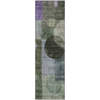 Piper Looms Mayfield Geometric AMF1114 Olive Machine Washable Area Rug Runner Main Image