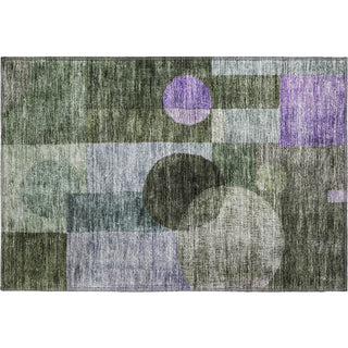 Piper Looms Mayfield Geometric AMF1114 Olive Machine Washable Area Rug Scatter Main Image