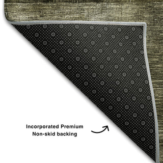 Piper Looms Mayfield Geometric AMF1114 Taupe Machine Washable Area Rug Backing Image