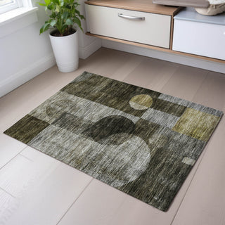 Piper Looms Mayfield Geometric AMF1114 Taupe Machine Washable Area Rug Scatter Lifestyle Image Feature