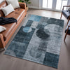 Piper Looms Mayfield Geometric AMF1114 Teal Machine Washable Area Rug Lifestyle Image Feature