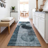Piper Looms Mayfield Geometric AMF1114 Teal Machine Washable Area Rug Runner Lifestyle Image Feature