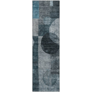 Piper Looms Mayfield Geometric AMF1114 Teal Machine Washable Area Rug Runner Main Image