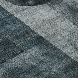 Piper Looms Mayfield Geometric AMF1114 Teal Machine Washable Area Rug Swatch Image