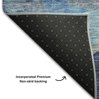 Piper Looms Mayfield Modern AMF1115 Blue Machine Washable Area Rug Backing Image
