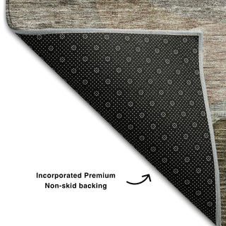 Piper Looms Mayfield Modern AMF1115 Brown Machine Washable Area Rug Backing Image