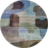 Piper Looms Mayfield Modern AMF1115 Brown Machine Washable Area Rug Round Main Image