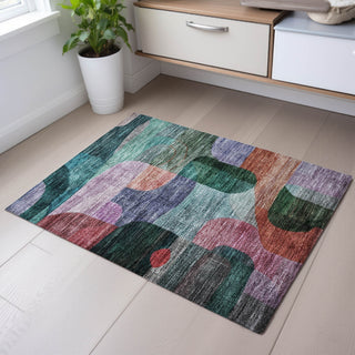 Piper Looms Mayfield Modern AMF1115 Green Machine Washable Area Rug Scatter Lifestyle Image Feature