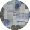 Piper Looms Mayfield Modern AMF1116 Blue Machine Washable Area Rug Round Main Image