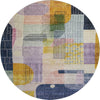 Piper Looms Mayfield Modern AMF1116 Plum Machine Washable Area Rug Round Main Image